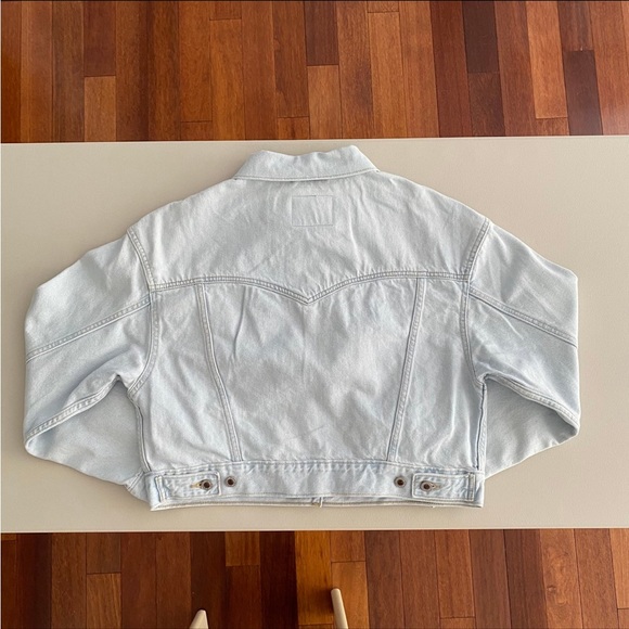 Levi's Silvertab Light Wash Cropped Trucker Jacket Women's Size Large, BRAND NEW - Picture 10 of 10